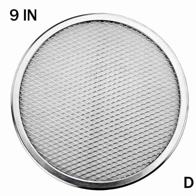 1pc fortykket pizzanet fad 6 tommer -10 tommer aluminium sigte pizza pizza tørring maske fad pizza bageform fad bagning: D