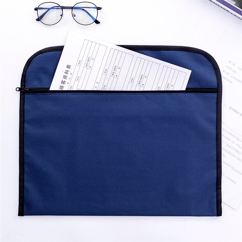 Portable Men Briefcases Waterproof Canvas Big A4 Document Bags Double Layers Book File Women Handbags Conference Information Bag