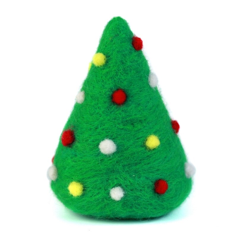 Kerst Naaldvilten Kit Voor Beginner Kerst Vilten Wol Set Sneeuwpop Ambachtelijke Kits Kerstcadeau Wolvilt Engels Handleiding: Christmas Tree