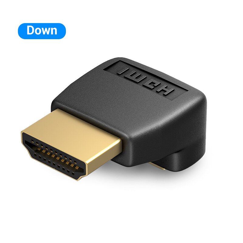 Tions HDMI Adapter 270 90 Grad Rechtwinklig HDMI Stecker auf HDMI Buchse Konverter für PS4 HDTV HDMI Kabel 4K HDMI 2,0 Verlängerung: H350HDFA