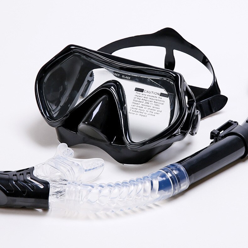 Diving Goggles Snorkeling Mask Silicone Swimming Goggles Set Men and Women Full Dry BreathingTube Adult Large Frame Diving Mask