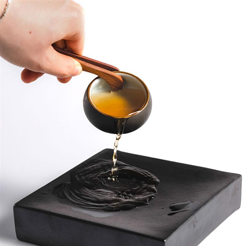 3pcs Solid Wood Tea Clamp Tea Ceremony Accessories Wooden Tea Set Accessories Retro Tea Tongs for Tearoom Teahouse