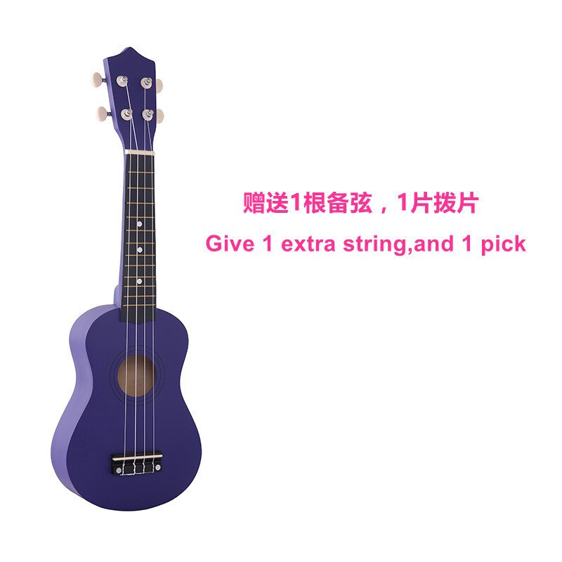 Sevenangel Ukulele 21 Inch Kinderen Ukelele Sopraan 4 Strings Hawaiian Sparren Basswood Gitaar Uke Kids Muziek Instrument: Only Deep purple uku