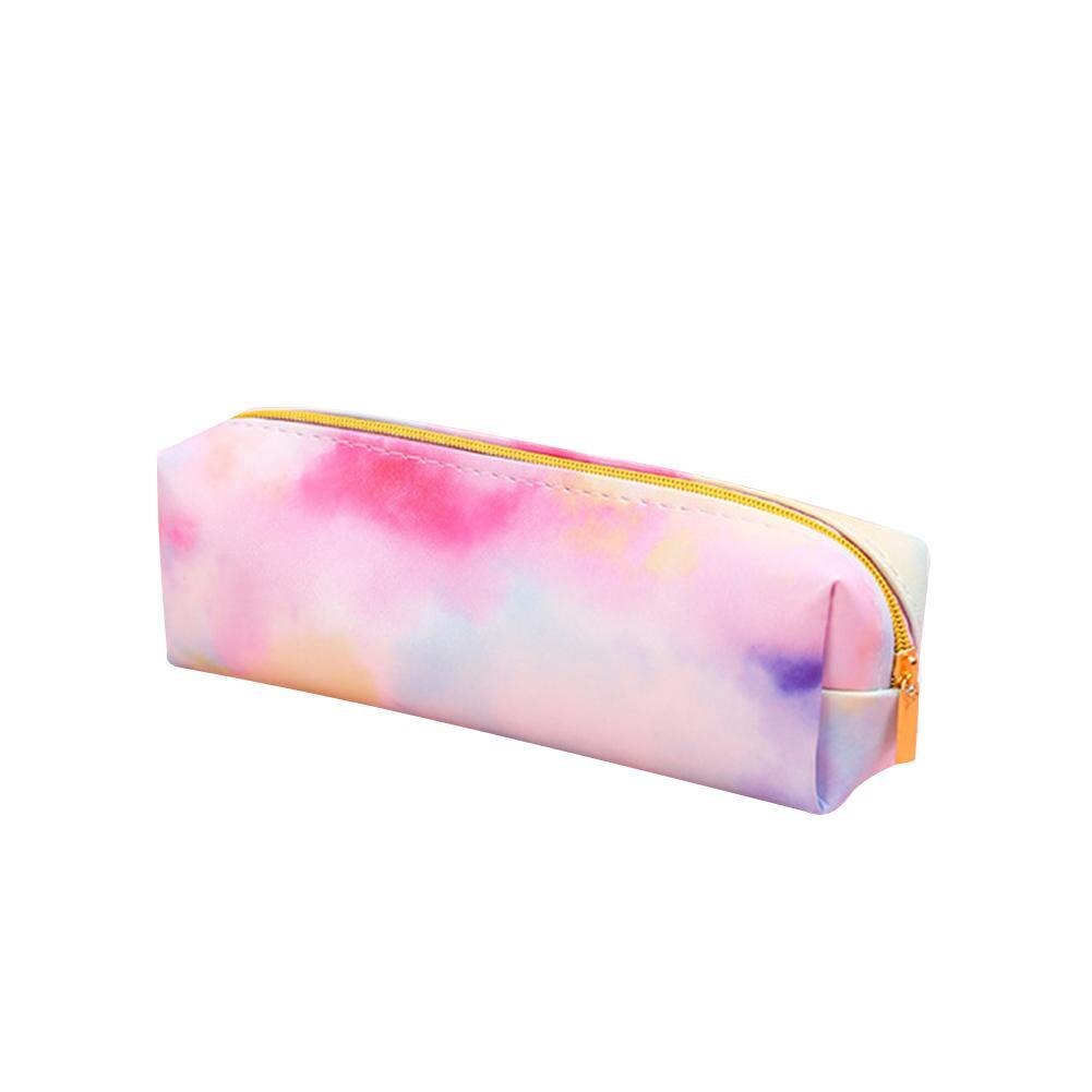 Boîte à crayons rose pour filles, trousse de maquillage, fournitures scolaires, sac de réception de papeterie: A