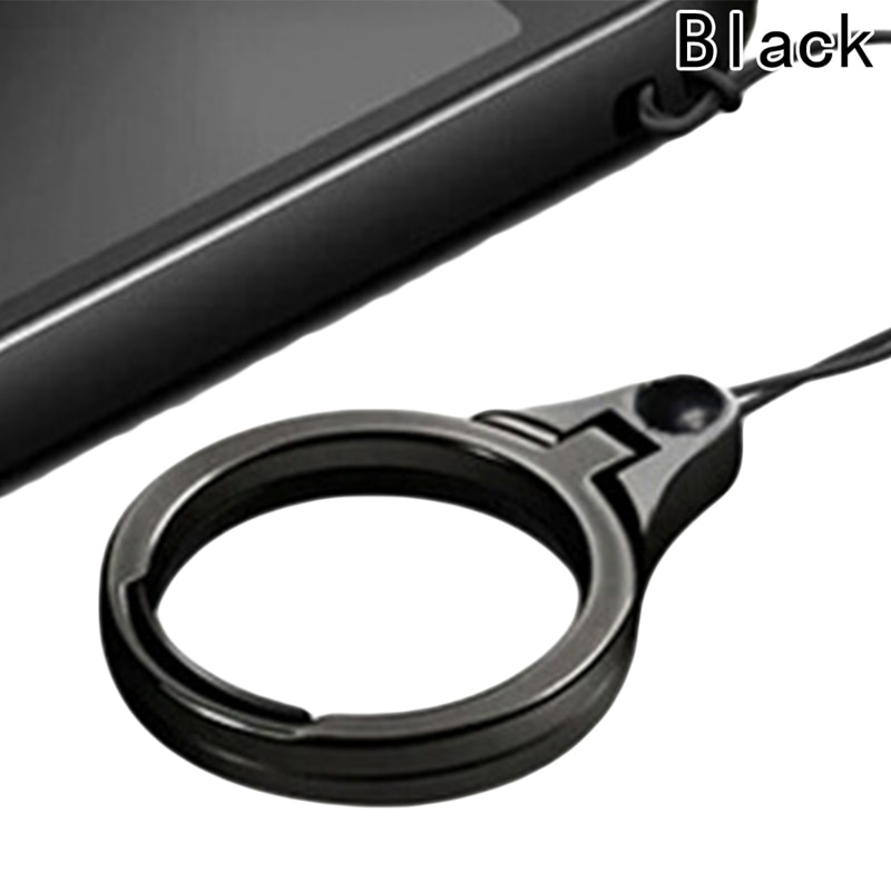 Lanyard Strap Phone Ring Desk 2 in 1 Grip Holder Metal Water Phone Support Phone Stand Desktop Mobile Phone Ring Holder