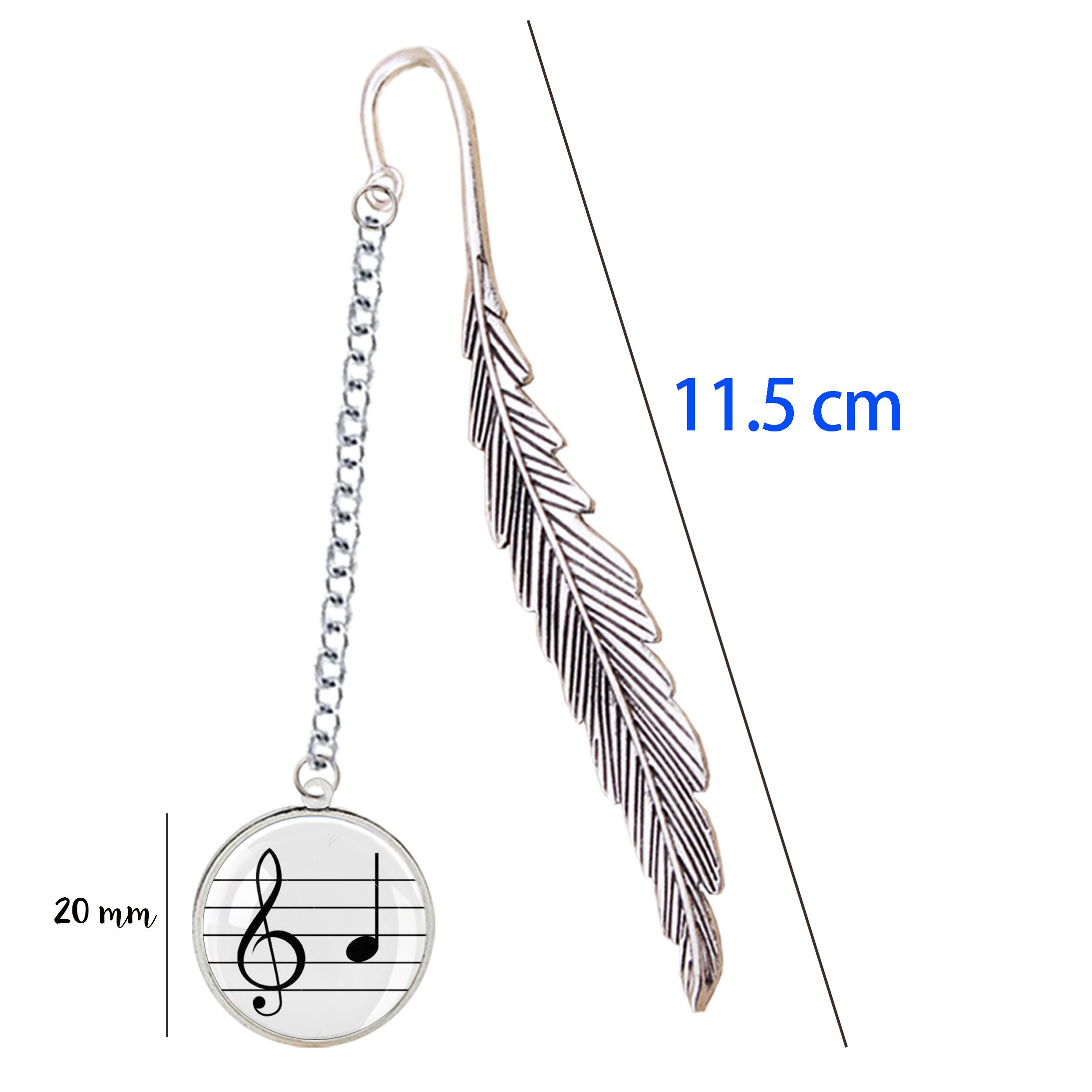 Muziekteken bladwijzer natuurnoten fortississimo plat symbool gestippelde halve noot hanger voor het lezen piano muziekboek notitieboekje: 30