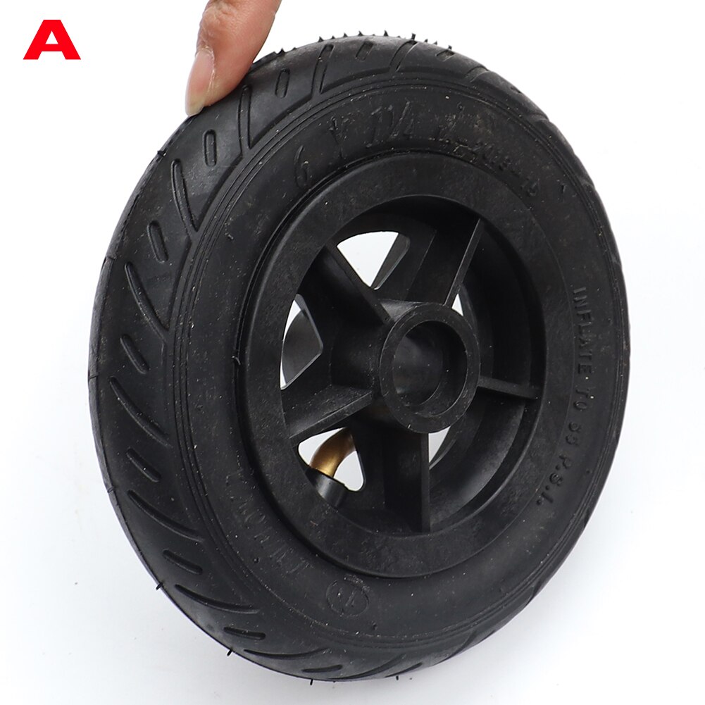 Motorrad 6x 1 1/4 reifen 150MM Rolle Rad mit kunststoff Hub Rohr Für Elektrische Rolle 6 Zoll Pneumatische Reifen