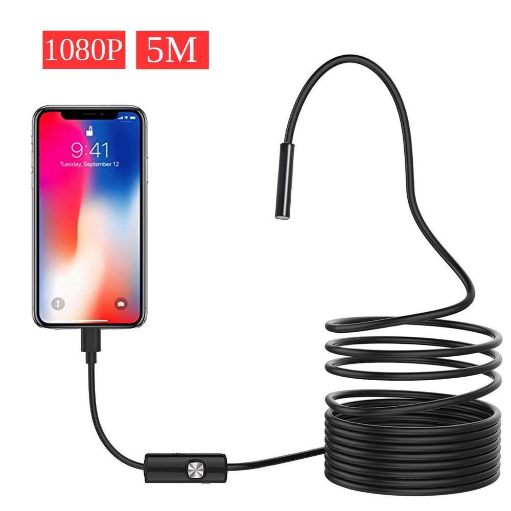 1080P Full HD USB Android Endoscope Camera IP67 1920*1080 1M 2M 5M Micro Inspection Video Camera Snake Borescope Tube