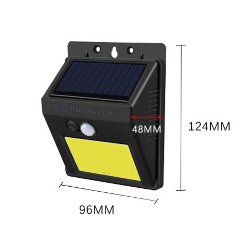 Solar Lamp Outdoor Led Light PIR Motion Sensor LED Solar Power Wall Street Garden Light Security Spotlight Waterproof Decoration: COB Small
