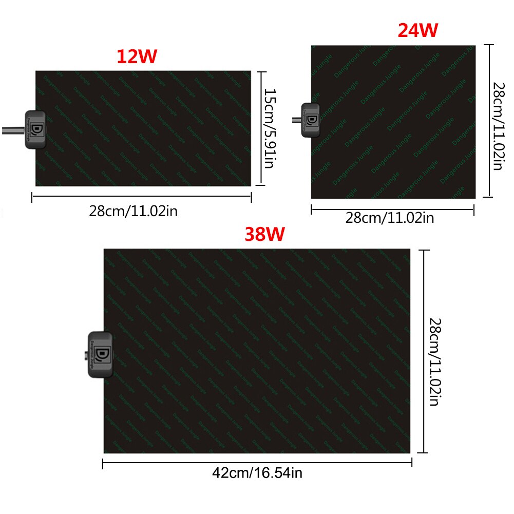 10W/12W/24W/36W/20W/30W gadów mata grzewcza Terrarium mata grzewcza s wodoodporna ciepła poduszka elektryczna dla żółwi wąż jaszczurka chomik
