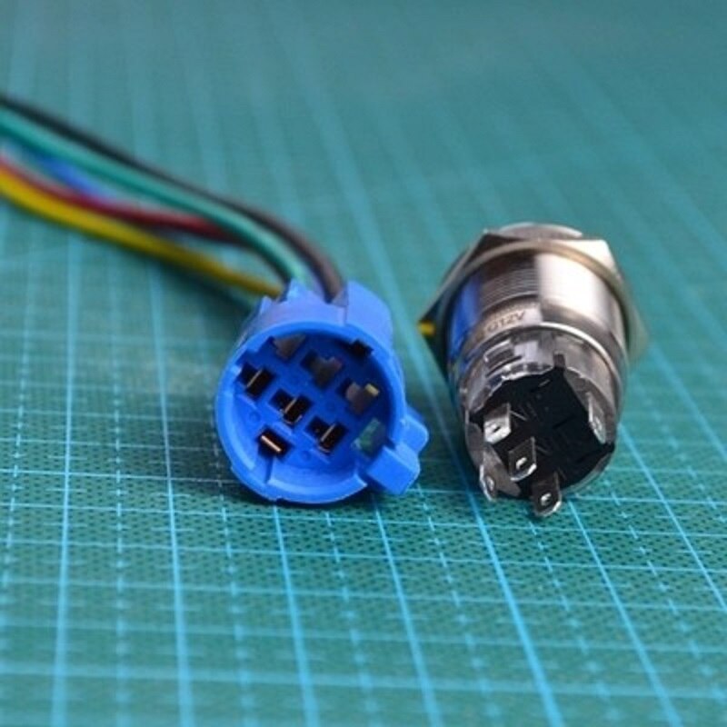 16mm waterproof led button blue