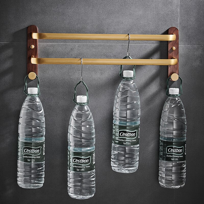 Portasciugamani da bagno in legno di noce in alluminio porta asciugamani da bagno porta mensola in legno porta asciugamani per bagno