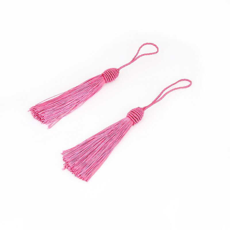 10 stuks 15cm zijden kwastjes franje sleutel kwastje naai bang kwastjes rand voor zijden kwastjes diy versiering gordijn accessoires onderdelen: Fuchsia