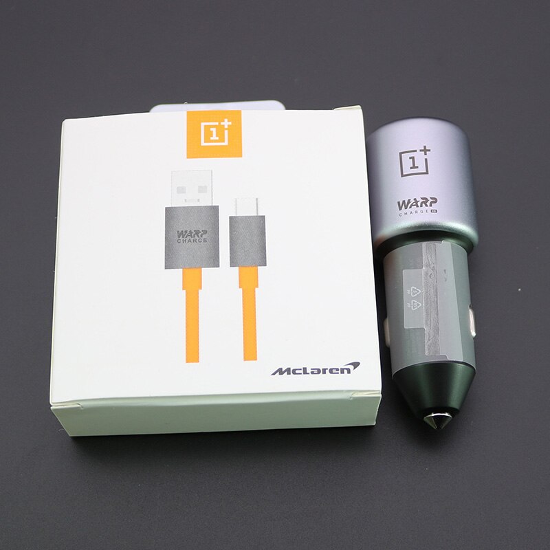 Original OnePlus Kette Ladegerät 30W Auto Ladegerät Eingang 12V 24V 4,5 A Ausgang 5V 6A Max für OnePlus 7 /7 Profi/ 7T /7T Profi: Add orange kabel box