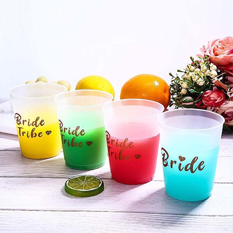 Bachelorette Cups Team Bruid Witte Kopjes Met Rose Goud Folie Voor Huwelijk, Bruids Douche, bruid Om En Engagement Party De