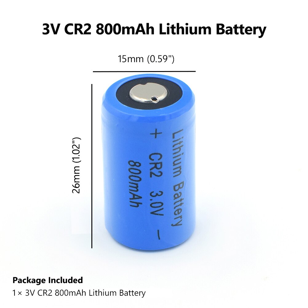 Lithium-ion CR2 3.0V 800mAh Battery For Flashlight Light Meters Retro Camera