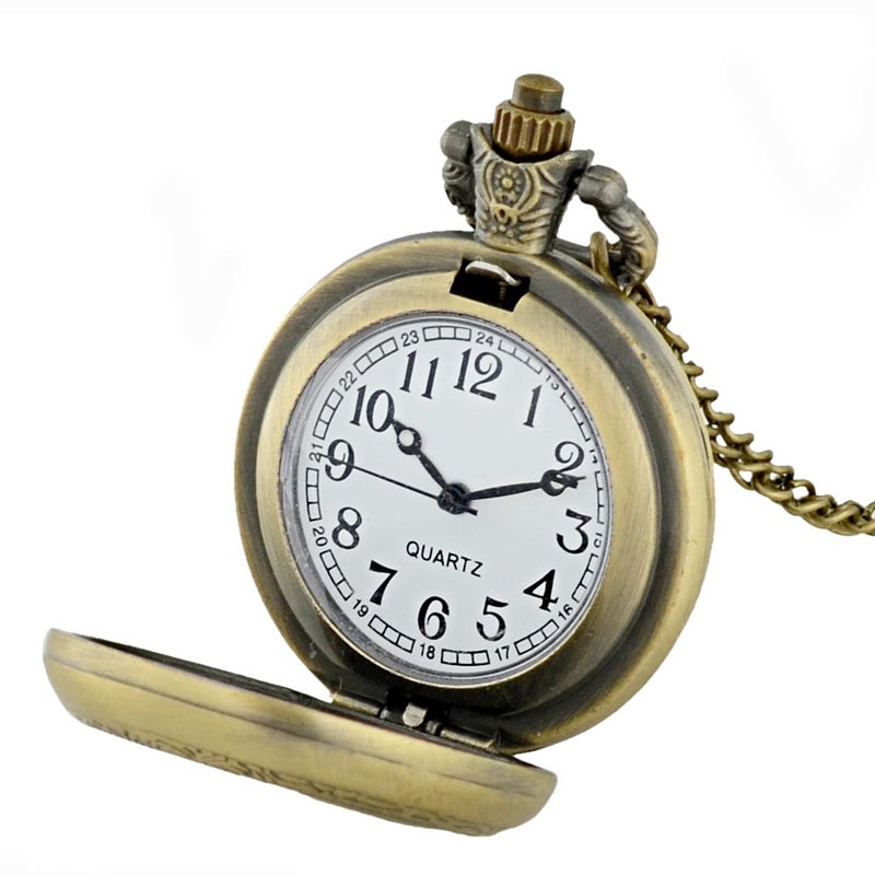 Zakhorloge Vintage Quartz Analoge Zakhorloge Ketting Hanger met Ketting voor Mannen Vrouwen Jongens Xmas Gift, Hufflepuff, Retro