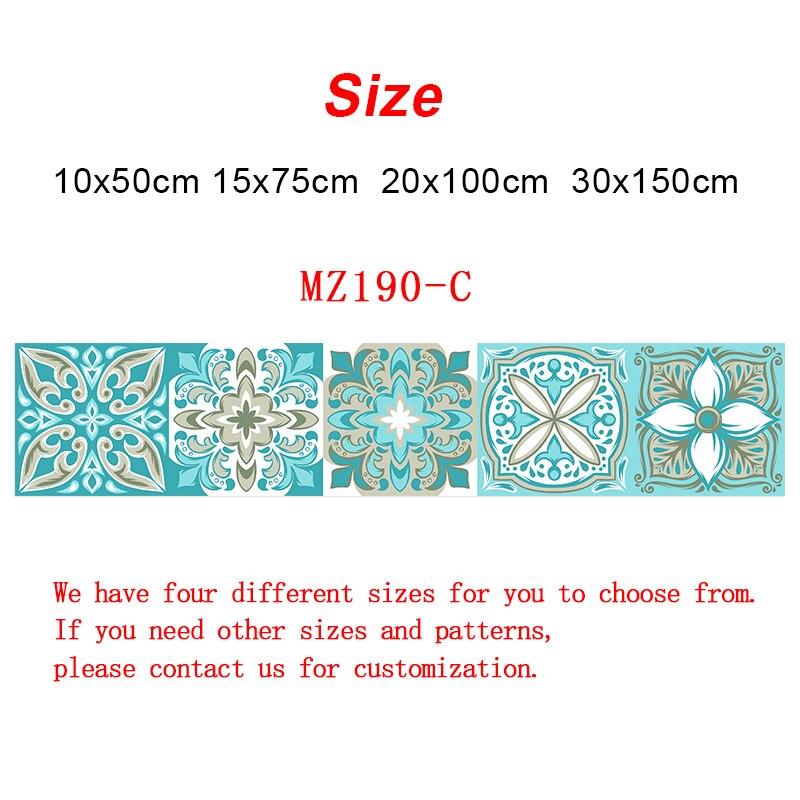 Blue & Green Strip Ceramic Wall Sticker Glossy Surface Kitchen Bathroom Stairs Wallpaper Waterproof Oil-proof Tiles Wall Decals: Large / Gold