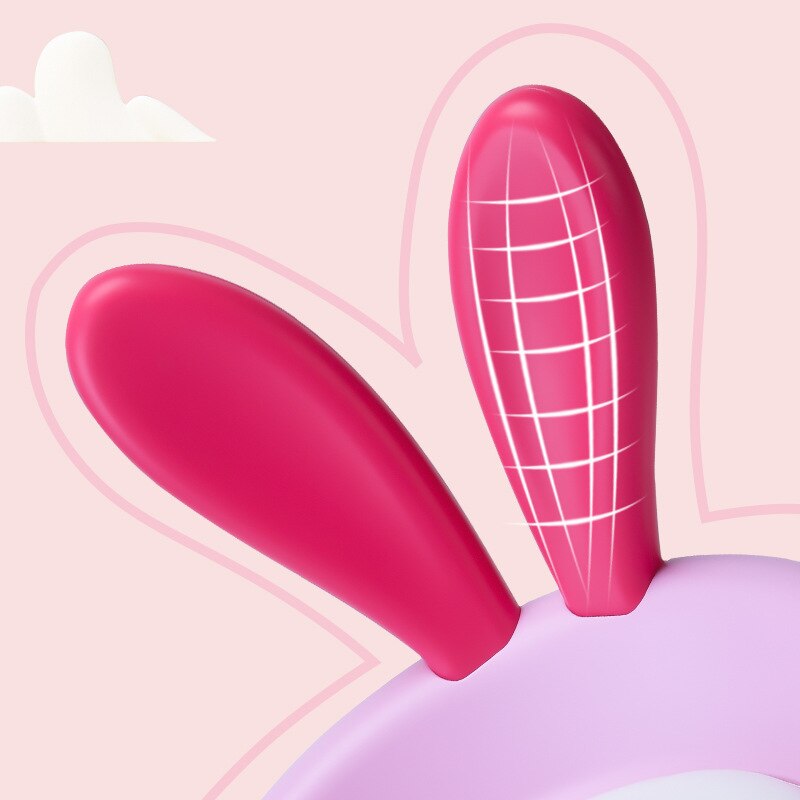 Plastic Step Stool with Back Support, Anti Slip 4- Foot Step Stool for Kids Toddler Child Cute Pet Rabbit Chair