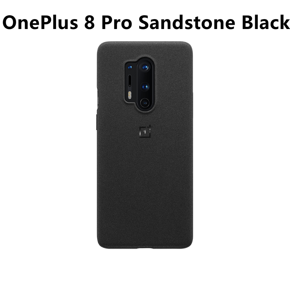 Originale Ufficiale OnePlus 8 / 8 Custodia protettiva pro Karbon di Carbonio in Pietra Arenaria di nylon Del Respingente di Caso Della Copertura Posteriore Borsette: 8Pro Sandstone nero