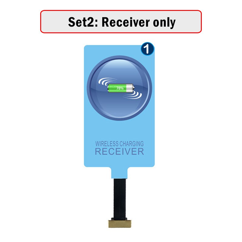 Qi Wireless Charger &amp; Receiver for Samsung Galaxy A01 A02 A03 A10 M01 M02 M10 A6 A7 A6+ Wireless Charging Micro USB Adapter: Receiver only