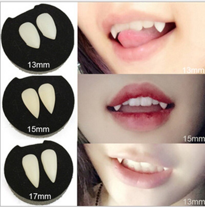 2pcs Halloween Decorations Vampire Teeth Fangs Dentures Cosplay False Teeth Costume Props for Horror Halloween Party Supplies