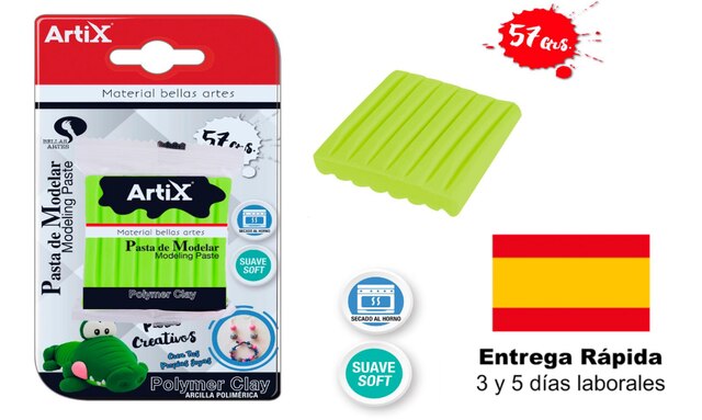 Polyclay Fimo 57g multicolor arcilla para moldear pasta de moldear cerámica bellas artes manualidades: verde claro