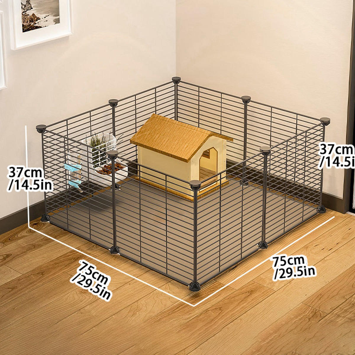 Meerschweinchen, Meerschweinchen, spezieller KäFeige für Kaninchen, Zuchtbox, Haustierzaun für Haustiere, extra großes, kostenloses Luxus-Haustierzubehör: Licht Gelb
