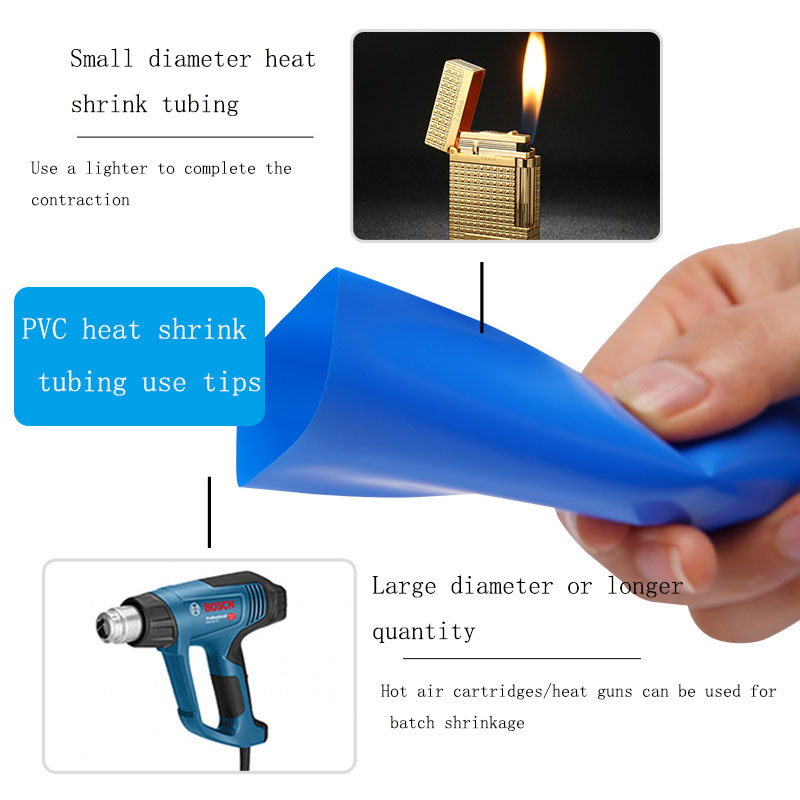 Paquetes de baterías de 1M de longitud, tubo termorretráctil de PVC, aislamiento de ancho 30/50/70±2MM para baterías grandes, energía y proyectos de bricolaje