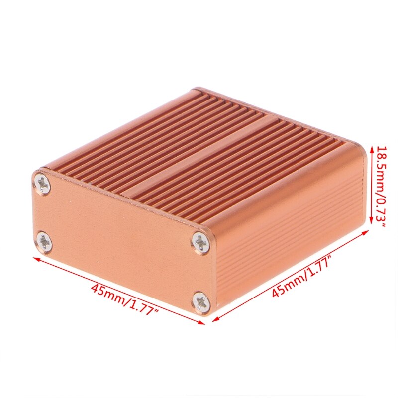 Aluminum Electronic Project Case PCB Instrument Enclosure Box 45x45x18.5mm