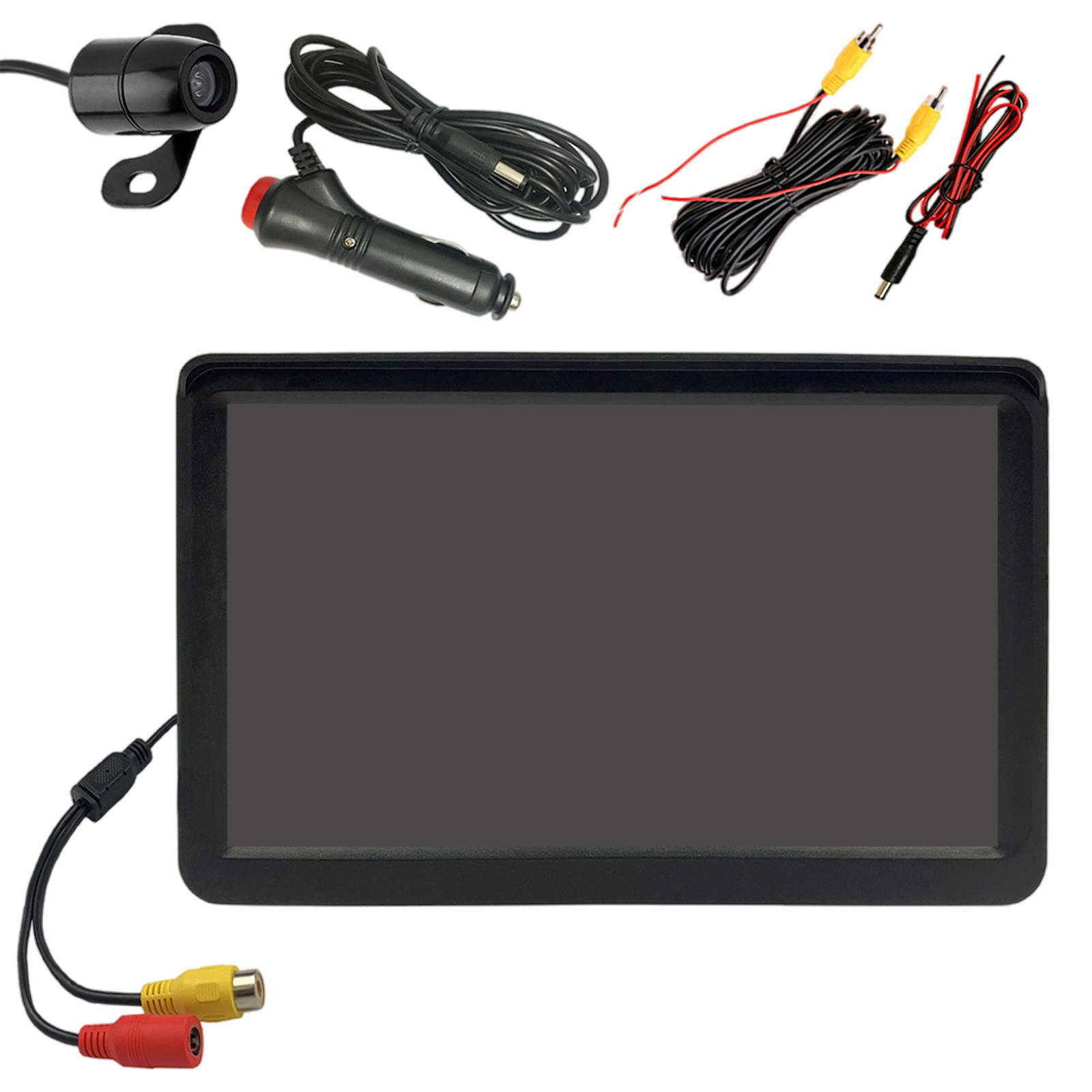 Backup Car Monitor LCD 7 inch Waterproof Distance Lines 1024x600 HD Lens 12V Reverse Camera Kit for Parking Vehicles