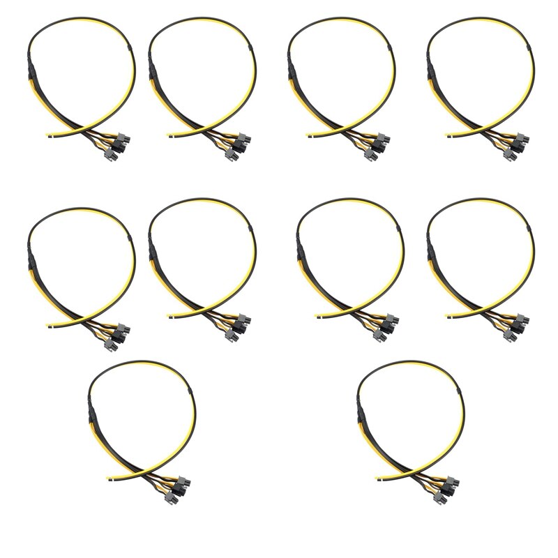 10Pcs S7/S9 Triple 3X Pci-E Pcie Pci Express 6Pin Grafische Kaart Splitter Power Cable Voor Btc mijnwerker Machine 12AWG + 18AWG: Default Title