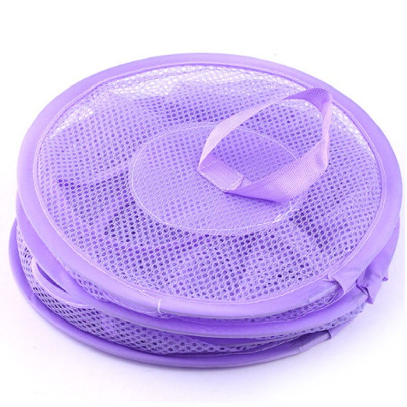 Składany wiszący Organizer siatkowy torby robić przechowywania pudełka pojemnik robić przechowywania bielizny kosz odzież przechowywanie rozmaitości Dom dekoracja: Fioletowy