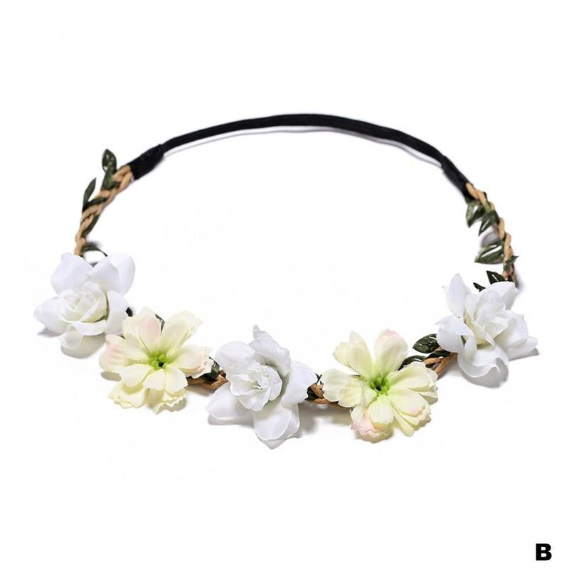 2022 Garland Headdress Flower Crowns Beach Wedding Accessories Floral Wreaths Girl Hair Flower Headband Garland N4E4: B