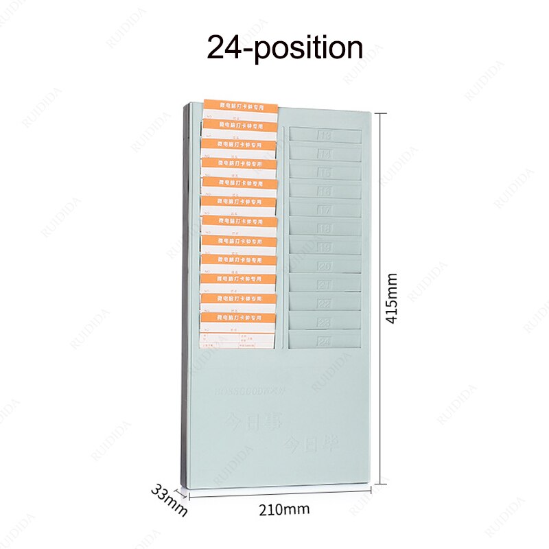 Elektronische Prikklok Werknemer Tijdregistratie Opkomst Machine Time Clock Recorder Aanwezigheid Tijd Kaart Voor Kantoor Fabriek: Holder  24-position