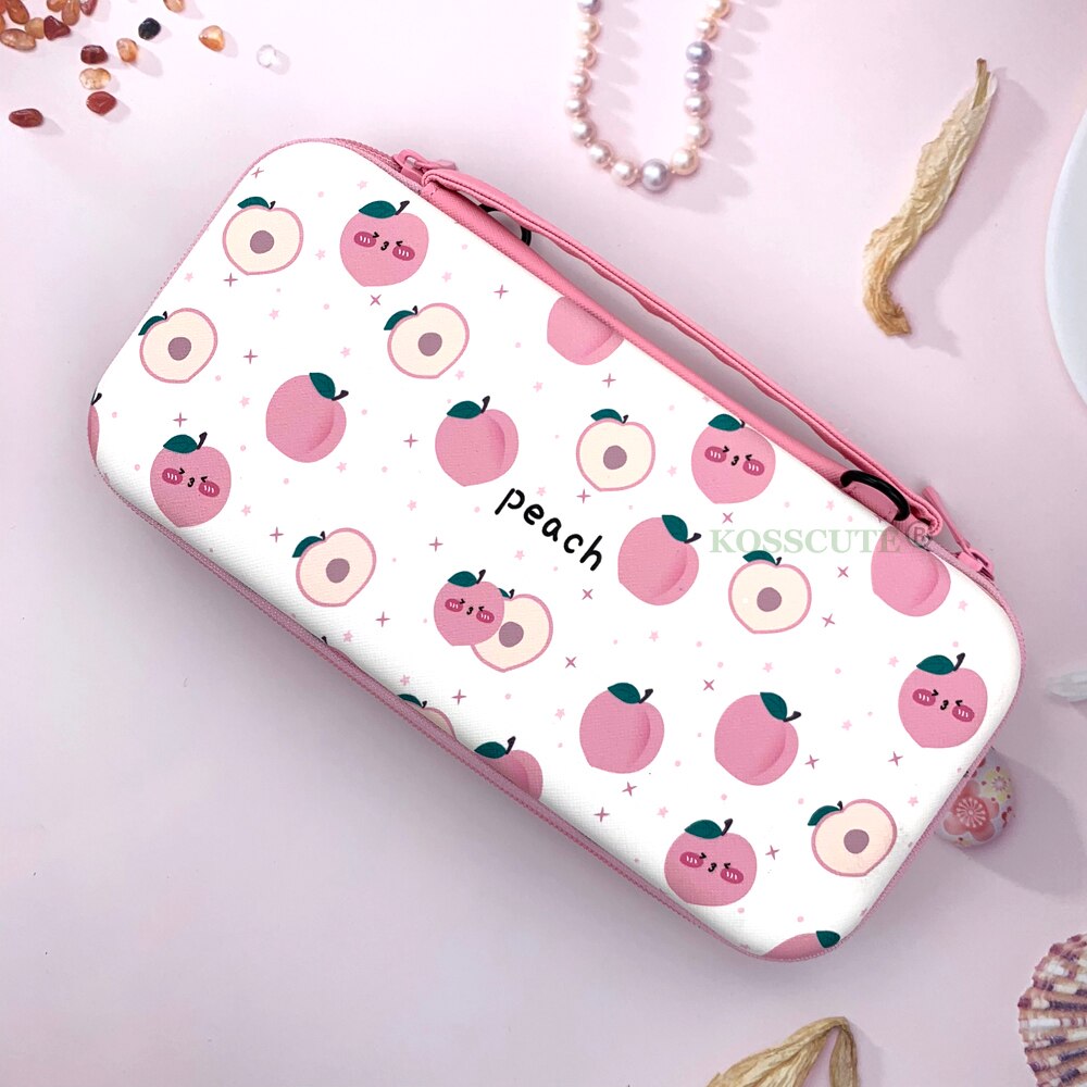 2021 śliczne owoce przenośna pamięć masowa torba torba podróżna pokrywa dla Nintendo switch akcesoria do gier + smycz