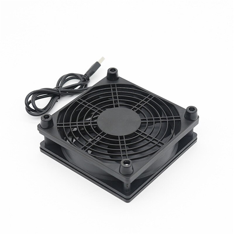 Draadloze Router Fan 5V Usb Power 120Mm Fan Pc Cooler Tv Box Cooling Cooler Desktop Fan Koeler Beschermende netto Stille Koelventilator