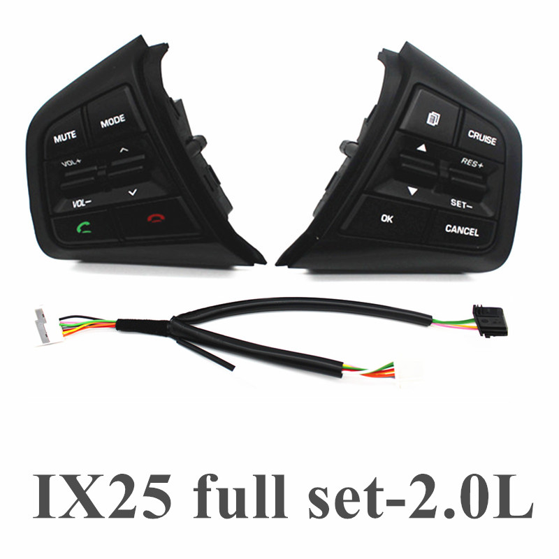Factory price Steering Wheel Control Buttons Remote Cruise Control Bluetooth Button with Wire For Hyundai ix25 (creta) 1.6L 2.0L