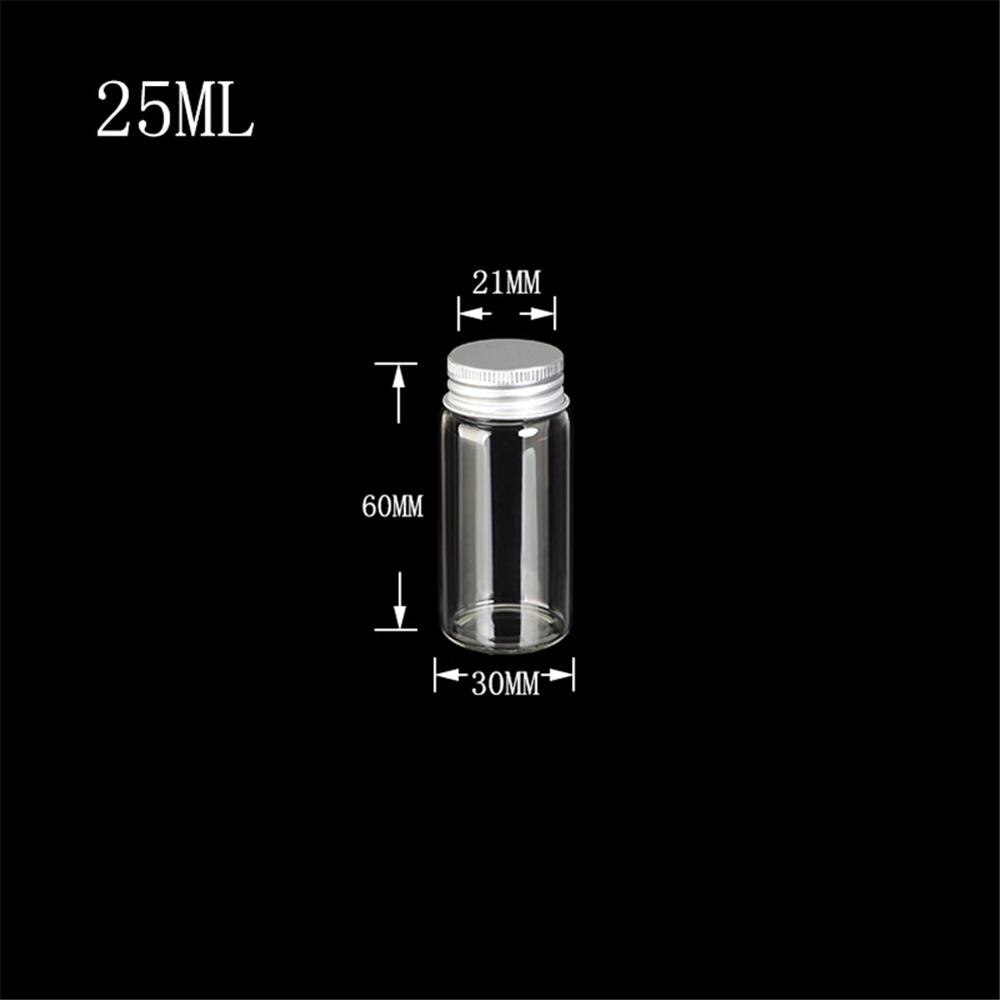 Botellas de vidrio con tapa de tornillo, frascos de sellado de aluminio, grado alimenticio, 24 piezas, 15ml, 25ml, 40ml, 50ml, 60ml: Verde claro