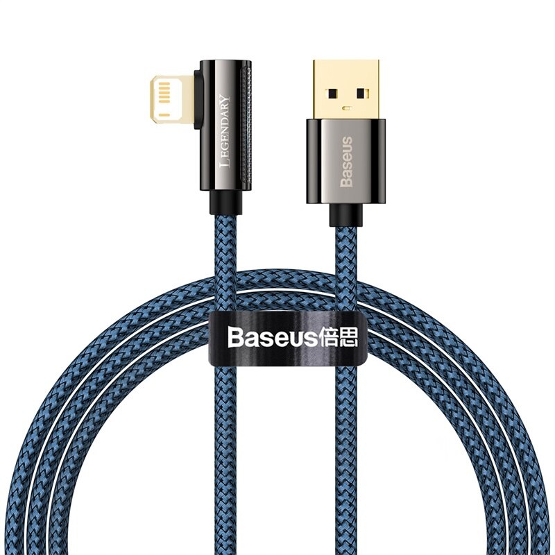 Baseus usb kaapeli iphone 12 :lle 11 pro max  xr 8 plus kaapeli 2.4a pikalataus iphone  x 7 :lle laturi pelikaapeli usb datalinja: Sininen / 1m