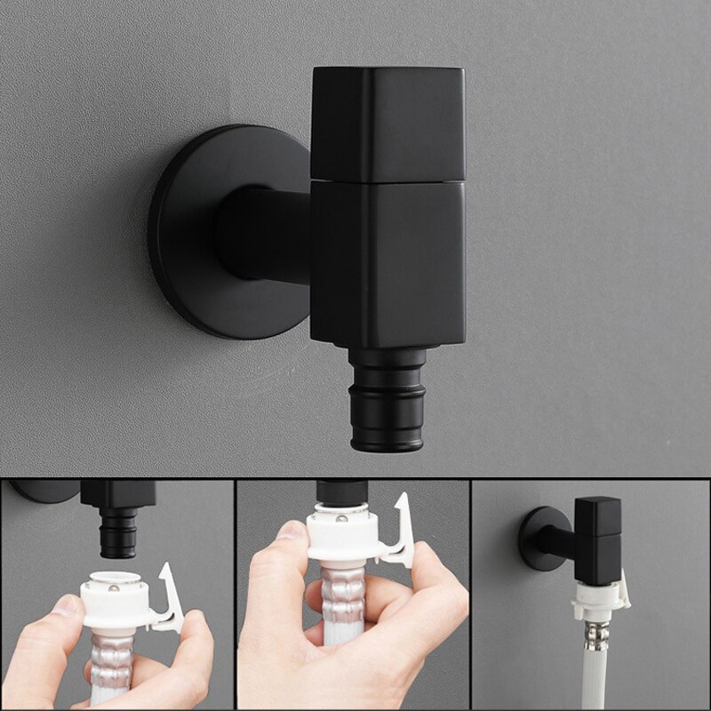 Brushed Gold Faucet Wall 1/2 Washing Machine Tap Outdoor Mop Sink Bibcock Brass Bathroom Kran Laundry Water Grifo WC Accessories