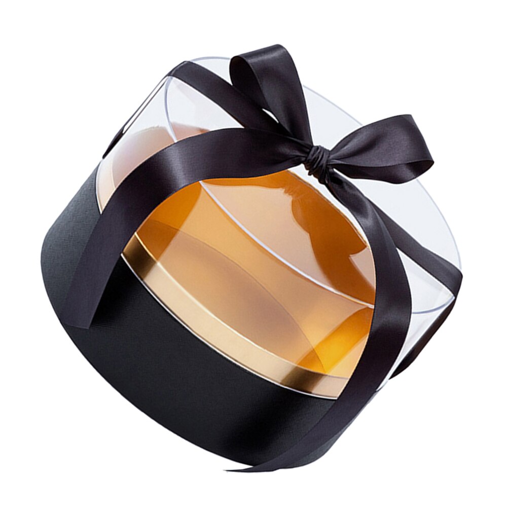 Preserved Flower Container Floral Display Box Flower Arranging Case with Window: Black