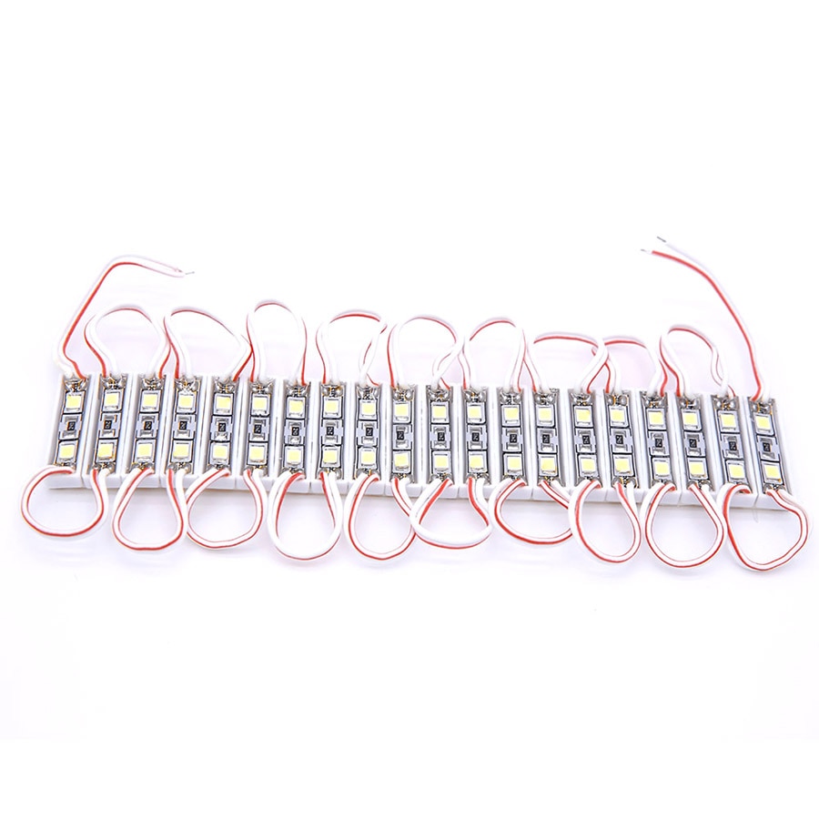 20 piezas-módulo de luz LED de tamaño pequeño, 2835 SMD, 2 LED DC12V, resistente al agua IP65, módulo de iluminación de fondo para tienda, lámparas de tira