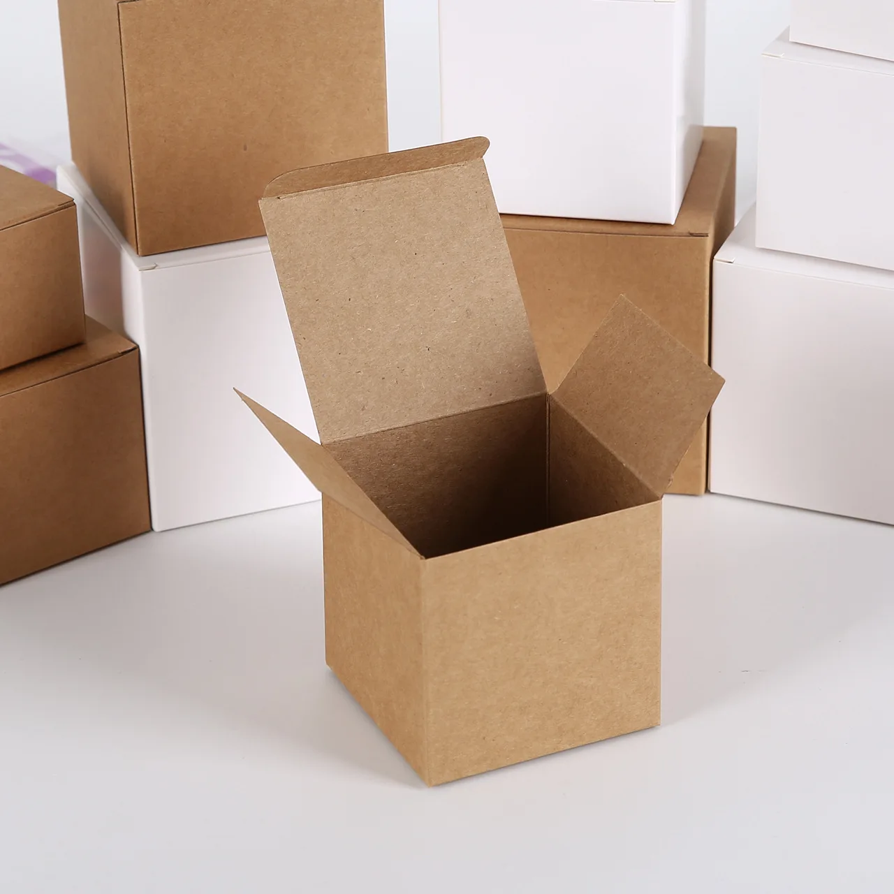 Boîtes d'emballage en papier Kraft, 20 pièces, boîte en carton pour fête de mariage, paquet de bouteilles de savon faites à la main, boîte de rangement cosmétique