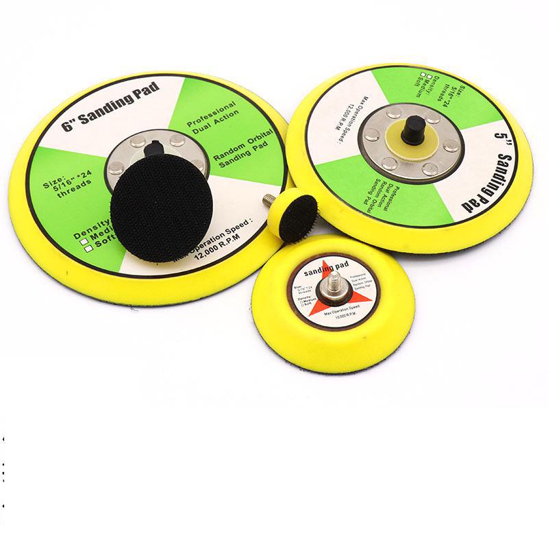 1-6 inch Polishing Sander Backer Plate Napping Hook Loop Sanding Disc Pad FivePears