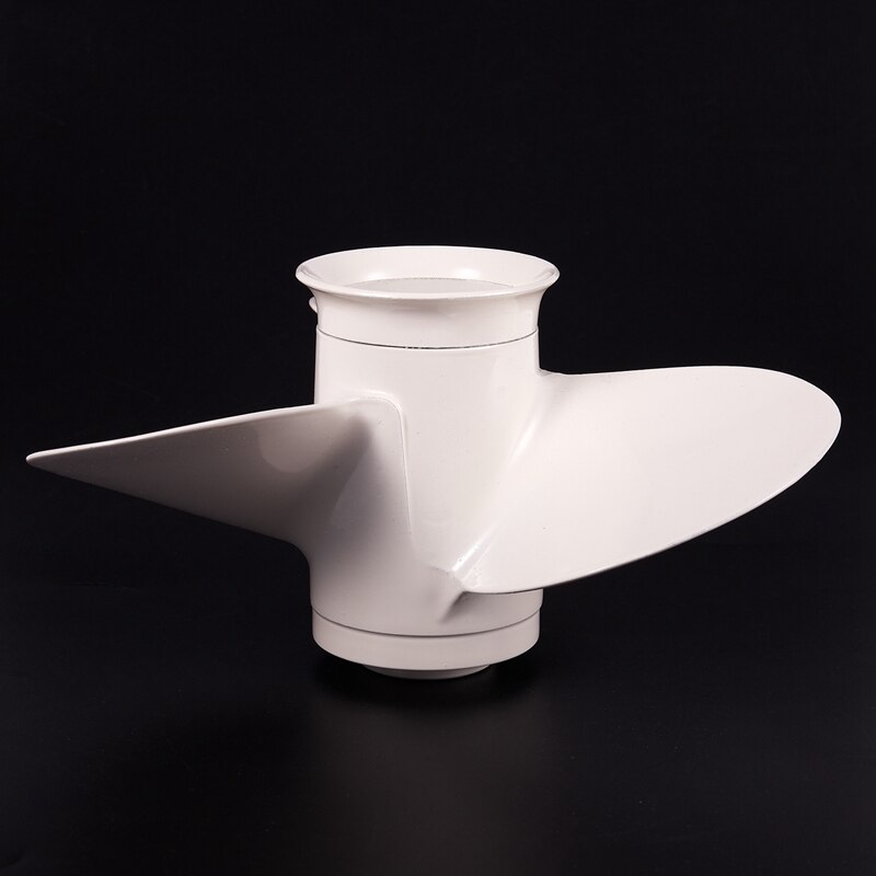 9 7/8 Inch x 10 1/2 Inch-F Aluminum Alloy Outboard Propeller White Outdoor Propeller, for Yamaha 20 - 30 HP 664-45945-00-EL