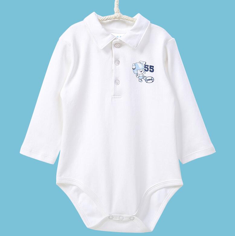 Body-combinaison bébé pour garçons et filles | Vêtements d'automne 100% coton, rayures, col carré, manches longues: white / 9M