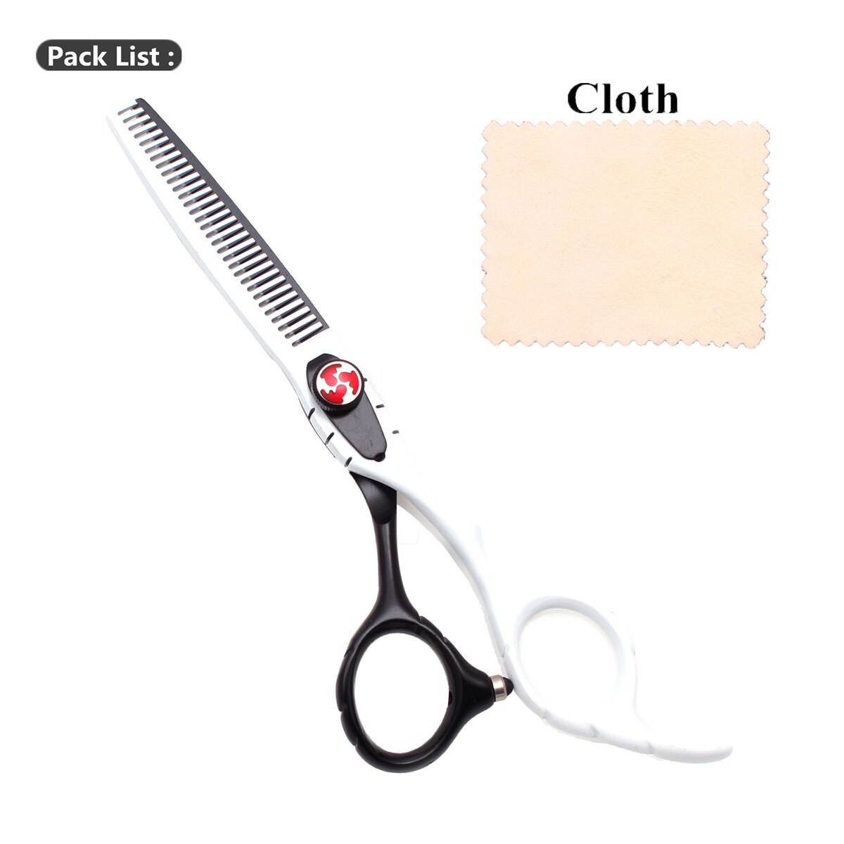 6.0 " 17.5cm gravyr logotyp vit färg frisörsalong gallringssax klippsax frisörsax set  c1019: C1019 bai  t 6n