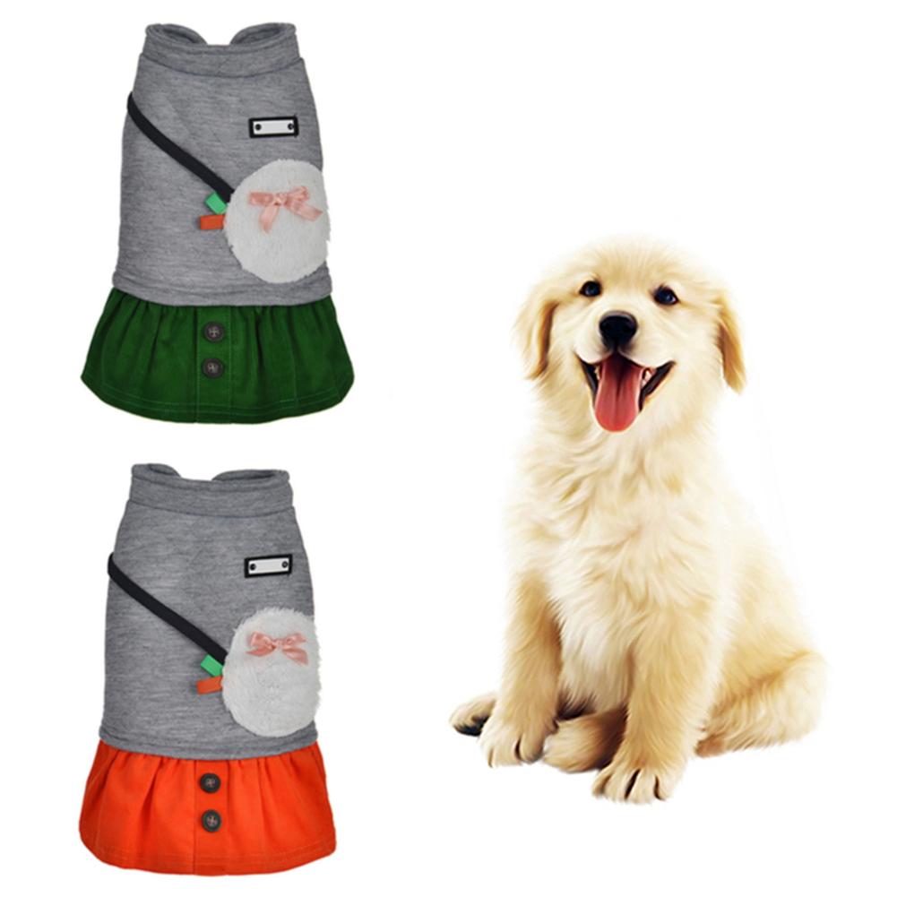 Winter Pet Dog Puppy Bowtie Jurk Kleding Rok Zachte Warme Kostuum Coast Apparel Warm Jurk Hoodie Jurk Houden Uw Honden warm