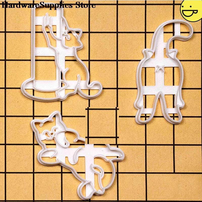 Molde para cortar galletas con forma de culo de gato, cortadores de sello de galletas hechos a mano, utensilios para hornear, suministros de cocina para fiestas